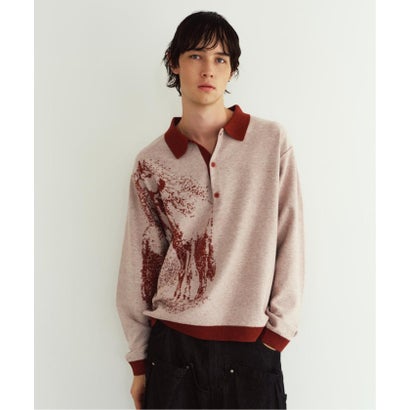 Knuth Marf / クヌースマーフ reversible jacquard pol knit （レッド）｜詳細画像