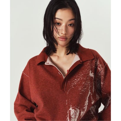 Knuth Marf / クヌースマーフ reversible jacquard pol knit （レッド）｜詳細画像