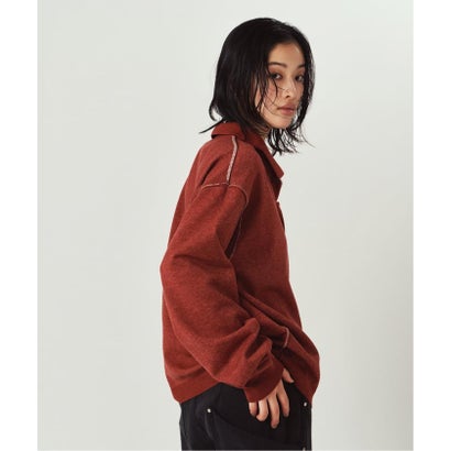 Knuth Marf / クヌースマーフ reversible jacquard pol knit （レッド）｜詳細画像