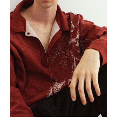 Knuth Marf / クヌースマーフ reversible jacquard pol knit （レッド）｜詳細画像
