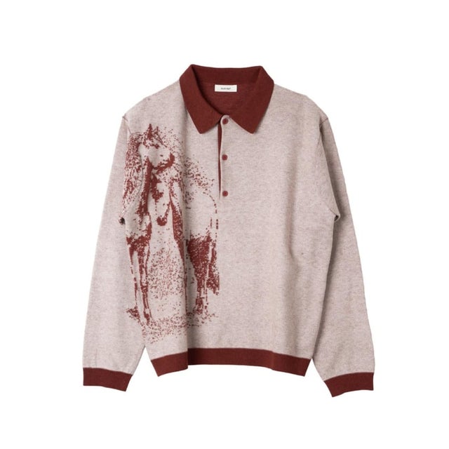 Knuth Marf / クヌースマーフ reversible jacquard pol knit （レッド）