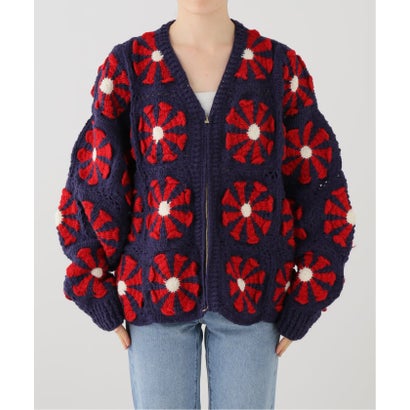 ジョイントワークス JOINT WORKS MacMahon Knitting Mills / マクマホンニッティングミルズ V Neck Cardigan-Square （ネイビー）｜詳細画像