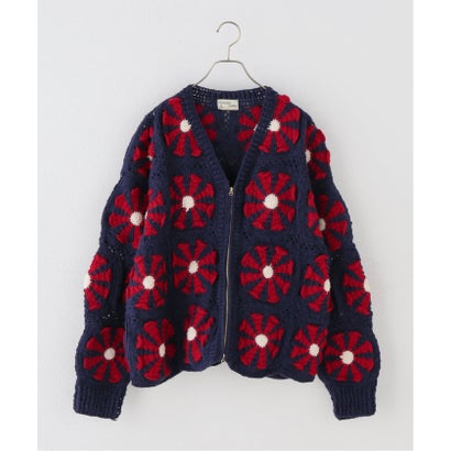 ジョイントワークス JOINT WORKS MacMahon Knitting Mills / マクマホンニッティングミルズ V Neck Cardigan-Square （ネイビー）｜詳細画像