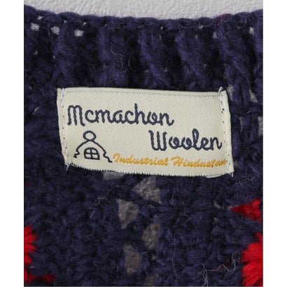 ジョイントワークス JOINT WORKS MacMahon Knitting Mills / マクマホンニッティングミルズ V Neck Cardigan-Square （レッド）｜詳細画像