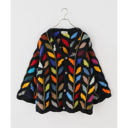 ジョイントワークス JOINT WORKS MacMahon Knitting Mills / マクマホンニッティングミルズ Button Cardigan-Leaf （ブラック）｜詳細画像