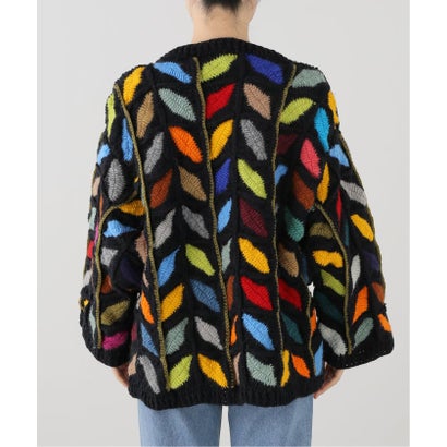 ジョイントワークス JOINT WORKS MacMahon Knitting Mills / マクマホンニッティングミルズ Button Cardigan-Leaf （ブラック）｜詳細画像