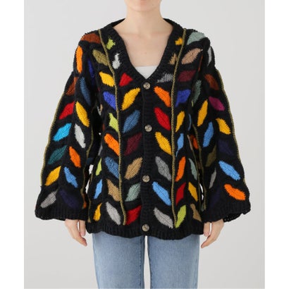 ジョイントワークス JOINT WORKS MacMahon Knitting Mills / マクマホンニッティングミルズ Button Cardigan-Leaf （ブラック）｜詳細画像