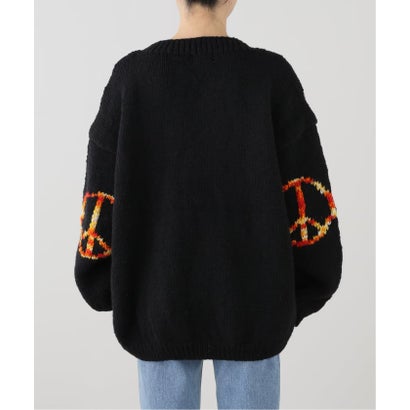 MacMahon Knitting Mills / マクマホンニッティングミルズ Crew Neck Knit-Peace （ブラック）｜詳細画像