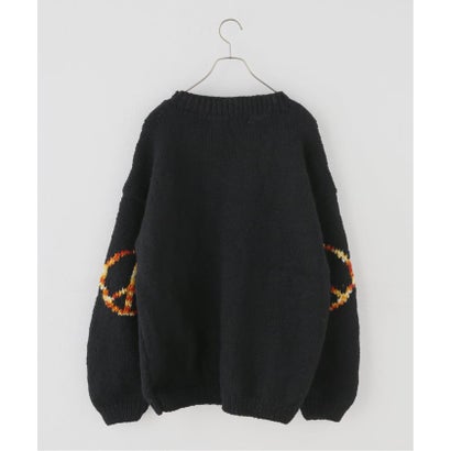 MacMahon Knitting Mills / マクマホンニッティングミルズ Crew Neck Knit-Peace （ブラック）｜詳細画像