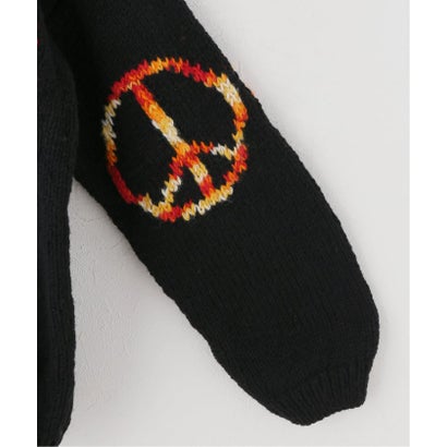 MacMahon Knitting Mills / マクマホンニッティングミルズ Crew Neck Knit-Peace （ブラック）｜詳細画像
