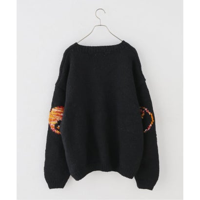 MacMahon Knitting Mills / マクマホンニッティングミルズ Crew Neck Knit-Yin & Yang （ブラック）｜詳細画像