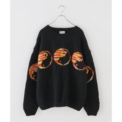 MacMahon Knitting Mills / マクマホンニッティングミルズ Crew Neck Knit-Yin & Yang （ブラック）｜詳細画像
