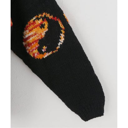 MacMahon Knitting Mills / マクマホンニッティングミルズ Crew Neck Knit-Yin & Yang （ブラック）｜詳細画像