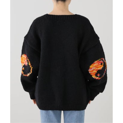 MacMahon Knitting Mills / マクマホンニッティングミルズ Crew Neck Knit-Yin & Yang （ブラック）｜詳細画像