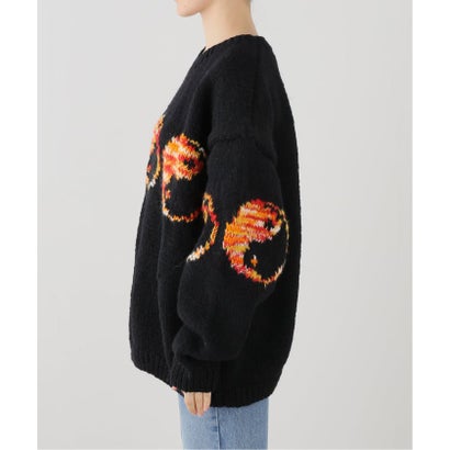 MacMahon Knitting Mills / マクマホンニッティングミルズ Crew Neck Knit-Yin & Yang （ブラック）｜詳細画像