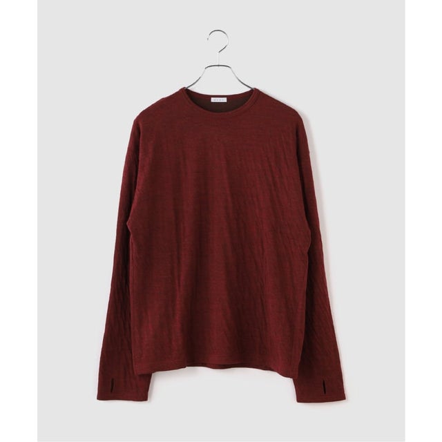 Name ./ ネーム DOUBLE JERSEY L/S （ボルドー）