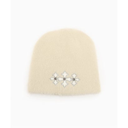 SUPPLIER / サプライヤー Triple Cross Shaggy Knit Beanie （ベージュ）｜詳細画像
