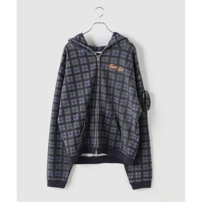 MARK POINT / マークポイント CHECK HOODIE （ブラック）｜詳細画像
