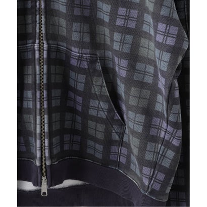 MARK POINT / マークポイント CHECK HOODIE （ブラック）｜詳細画像