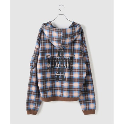 MARK POINT / マークポイント CHECK HOODIE （ブラック）｜詳細画像