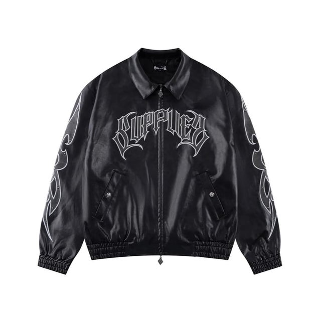 SUPPLIER / サプライヤー Studded Faux Leather Jacket （ブラック）