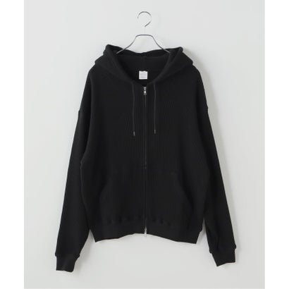 ジョイントワークス JOINT WORKS SEABEES / シービーズ Heavy Waffle Zip Hoodie （ブラック A）｜詳細画像