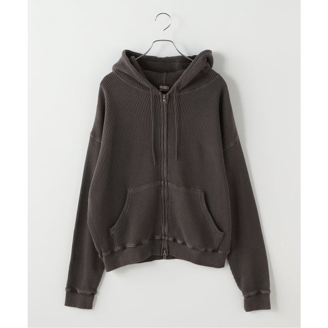 SEABEES / シービーズ Heavy Waffle Zip Hoodie （ブラック A）