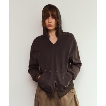 Knuth Marf / クヌースマーフ studded hoodie top （グレー）｜詳細画像