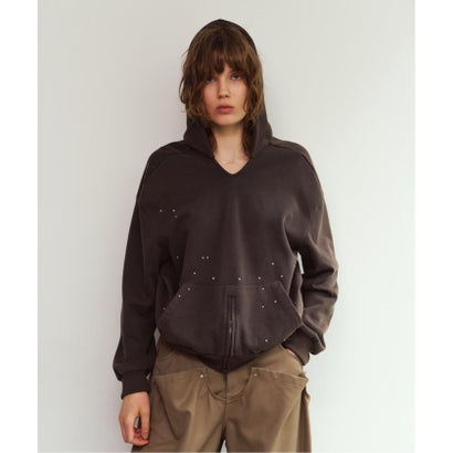 Knuth Marf / クヌースマーフ studded hoodie top （グレー）｜詳細画像