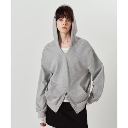 Knuth Marf / クヌースマーフ studded hoodie top （グレー）｜詳細画像