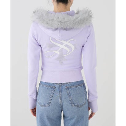 ジョイントワークス JOINT WORKS SupBaby by SUPPLIER Cross Fur Zip Hoodie （パープル）｜詳細画像