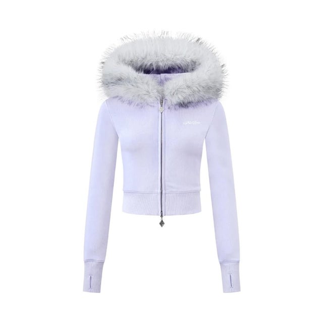 SupBaby by SUPPLIER Cross Fur Zip Hoodie （パープル）