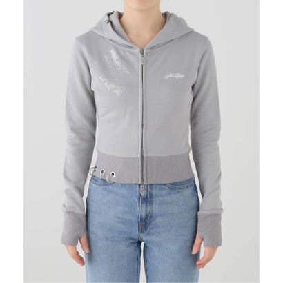 ジョイントワークス JOINT WORKS SupBaby by SUPPLIER Multiple Cross Pierced Zip Hoodie （グレーA）｜詳細画像