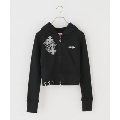 ジョイントワークス JOINT WORKS SupBaby by SUPPLIER Multiple Cross Pierced Zip Hoodie （ブラック）｜詳細画像