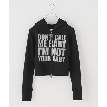 ジョイントワークス JOINT WORKS SupBaby by SUPPLIER Not Your Baby Cropped Zip Hoodie（ブラック）｜詳細画像