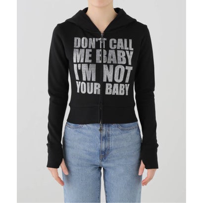 ジョイントワークス JOINT WORKS SupBaby by SUPPLIER Not Your Baby Cropped Zip Hoodie（ブラック）｜詳細画像