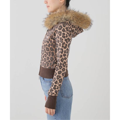 ジョイントワークス JOINT WORKS SupBaby by SUPPLIER Leopard Baby Cross Fur Zip Hoodie （キャメル）｜詳細画像