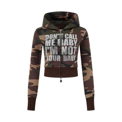 ジョイントワークス JOINT WORKS SupBaby by SUPPLIER Camouflage Not Your Baby Hoodie （カーキ）｜詳細画像