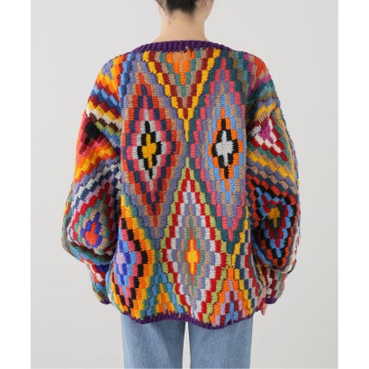 ジョイントワークス JOINT WORKS MacMahon Knitting Mills / マクマホンニッティングミルズ Button Cardigan-Dia （パープル）｜詳細画像