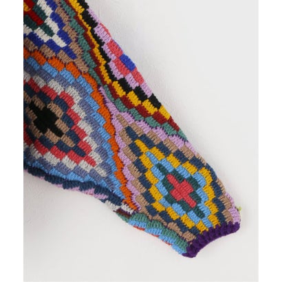 ジョイントワークス JOINT WORKS MacMahon Knitting Mills / マクマホンニッティングミルズ Button Cardigan-Dia （パープル）｜詳細画像