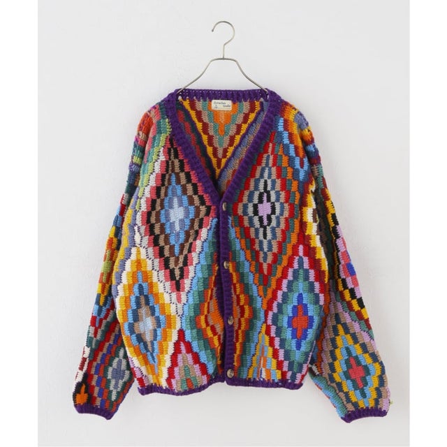 MacMahon Knitting Mills / マクマホンニッティングミルズ Button Cardigan-Dia （パープル）