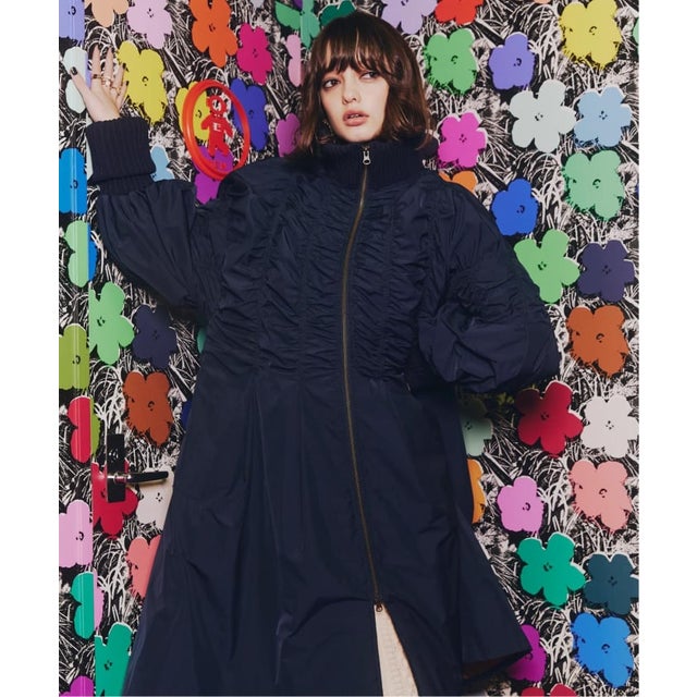 anna sui nyc / アナスイエヌワイシー ネオロングコートMA-1 （ネイビー）