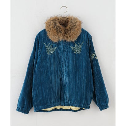 ジョイントワークス JOINT WORKS anna sui nyc / アナスイエヌワイシー プリーツベロアブルゾン （ブルー A）｜詳細画像