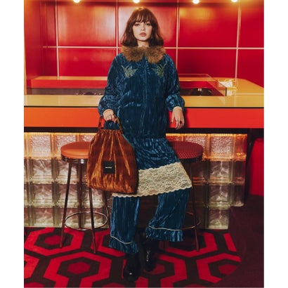 ジョイントワークス JOINT WORKS anna sui nyc / アナスイエヌワイシー プリーツベロアブルゾン （ブルー A）｜詳細画像