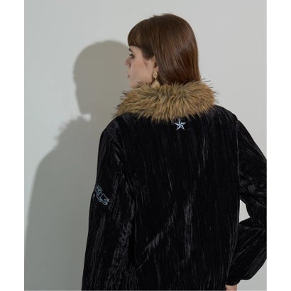 ジョイントワークス JOINT WORKS anna sui nyc / アナスイエヌワイシー プリーツベロアブルゾン （ブラック）｜詳細画像