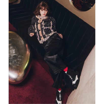 ジョイントワークス JOINT WORKS anna sui nyc / アナスイエヌワイシー ツイードニットジャケット （ブラック）｜詳細画像