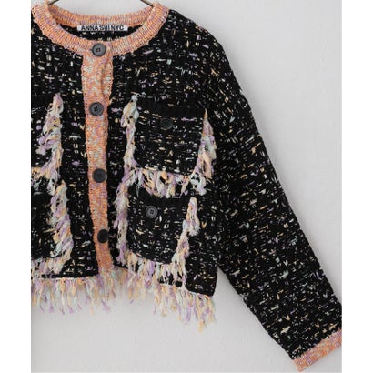 ジョイントワークス JOINT WORKS anna sui nyc / アナスイエヌワイシー ツイードニットジャケット （ブラック）｜詳細画像
