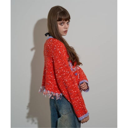 ジョイントワークス JOINT WORKS anna sui nyc / アナスイエヌワイシー ツイードニットジャケット （レッド）｜詳細画像
