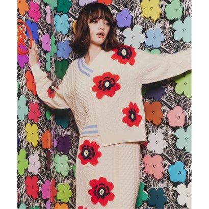 ジョイントワークス JOINT WORKS anna sui nyc / アナスイエヌワイシー ハナガラMIXジャガードプルオーバー （ホワイト）｜詳細画像