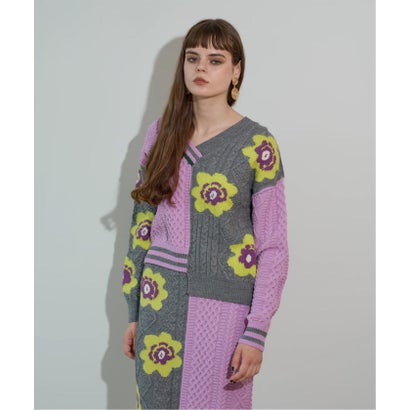ジョイントワークス JOINT WORKS anna sui nyc / アナスイエヌワイシー ハナガラMIXジャガードプルオーバー （ホワイト）｜詳細画像